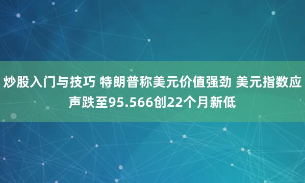 炒股入门与技巧 特朗普称美元价值强劲 美元指数应声跌至95.566创22个月新低